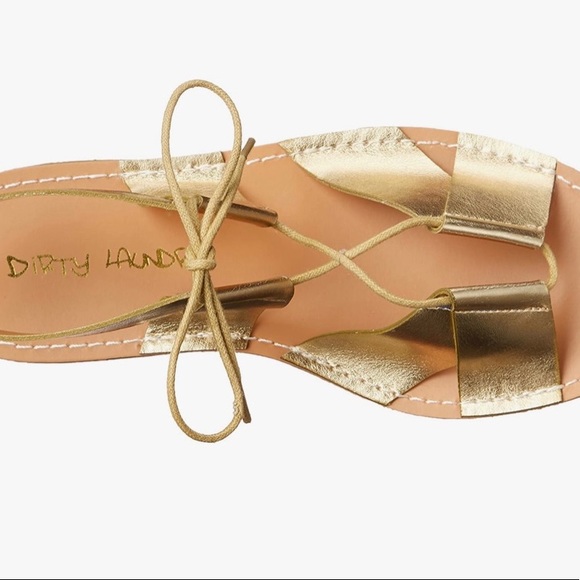 🌟 New Gold Gladiator Lace Up Sandals 🌟 - Picture 3 of 8